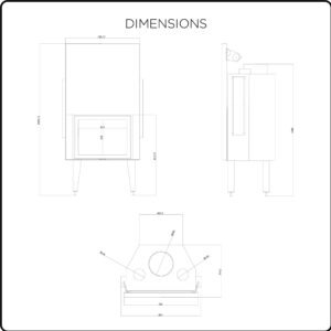 Hot Air Fireplace GST Straight Sliding Door Straight 1